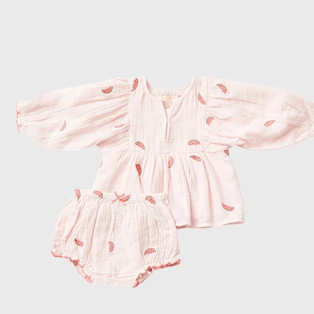 Pink Chicken Little Girls' Ava Bella Watermelon Top , 12-18 months